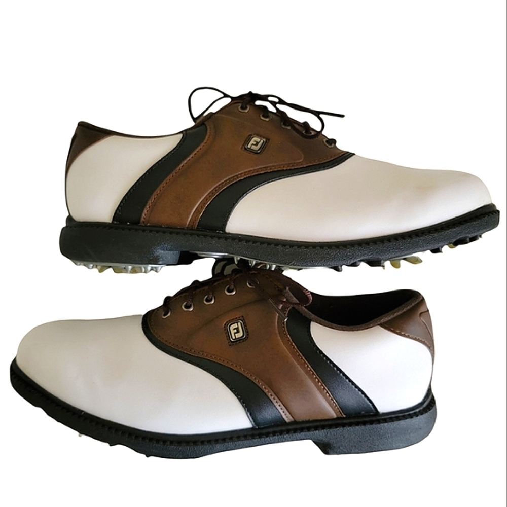 Men's FootJoy Originals Golf Shoes 45330 White/Brown